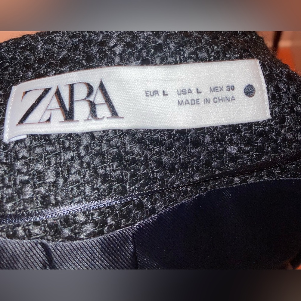 Zara Black Blazer with Gold Buttons - Picture 3 of 3